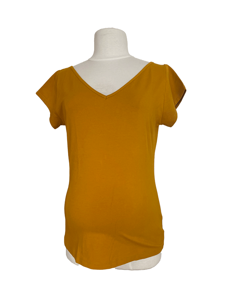 Double V-Shirt Dobby Jersey Curry