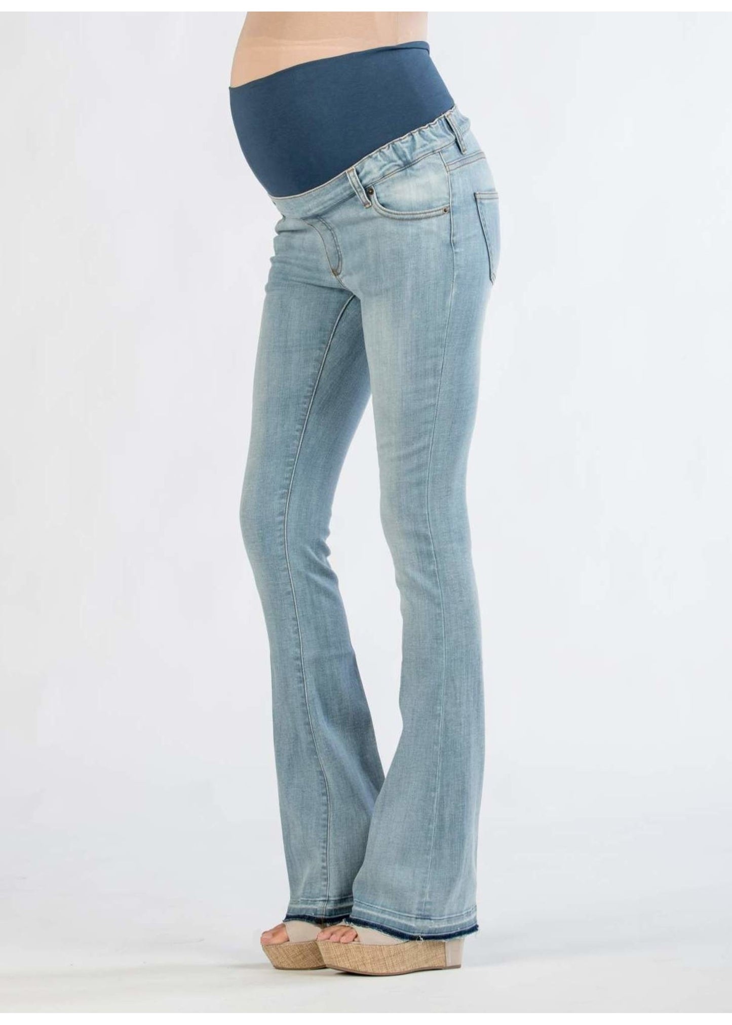 ATTESA Broek Zampa Flaire Jeans Blauw