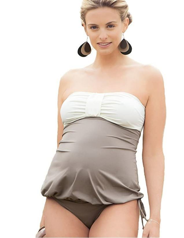 BADPAK/TANKINI Eden Donkerblauw/creme