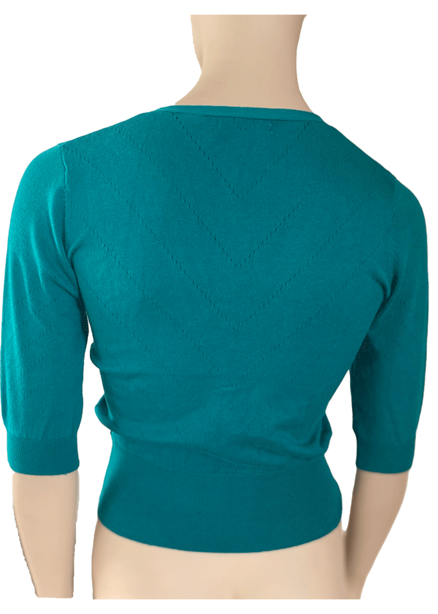 FRAGILE Cardigan Katoen 1/2- mouw Turquoise