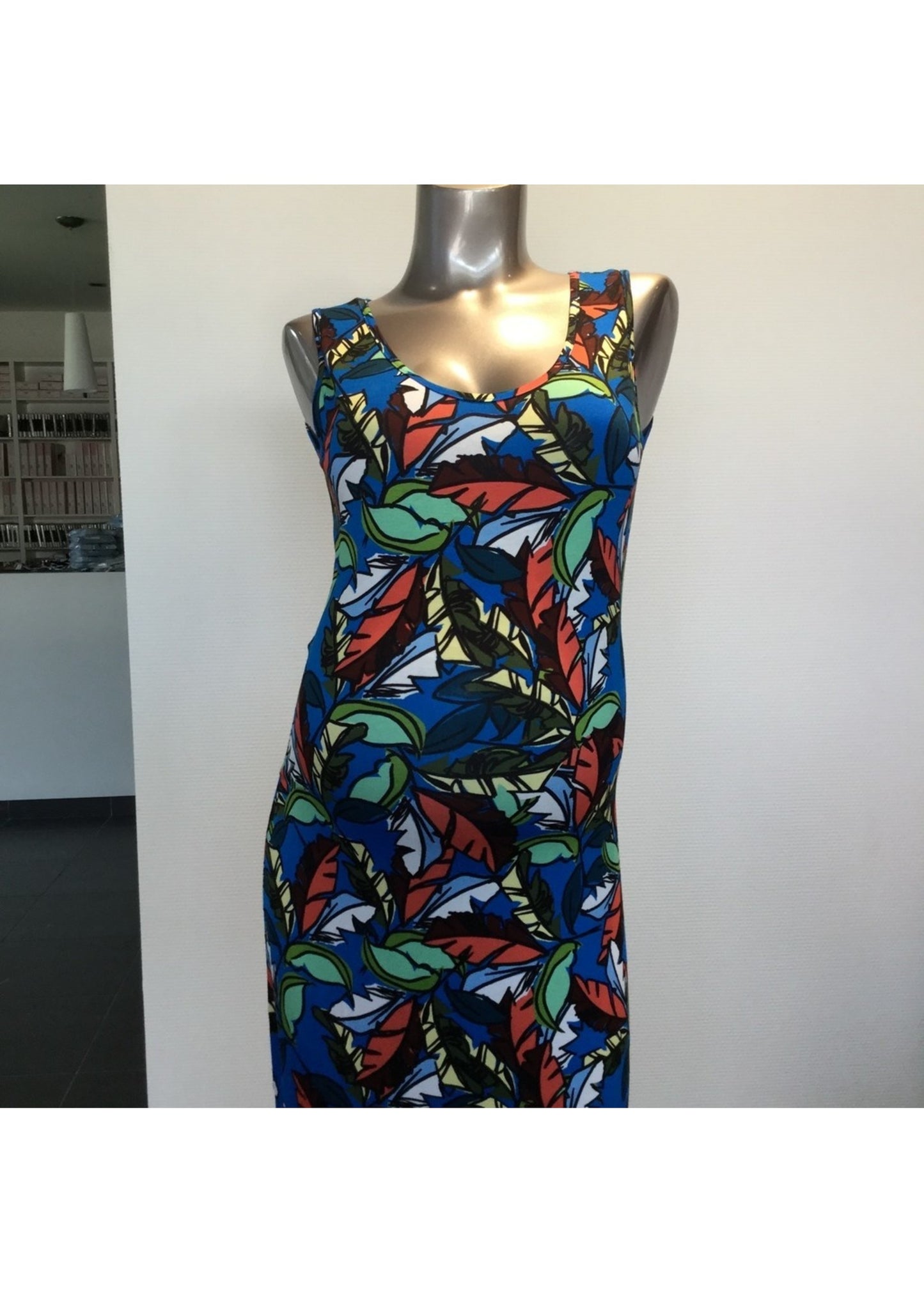 Fragile V-Neck Long Dress Sleeveless
