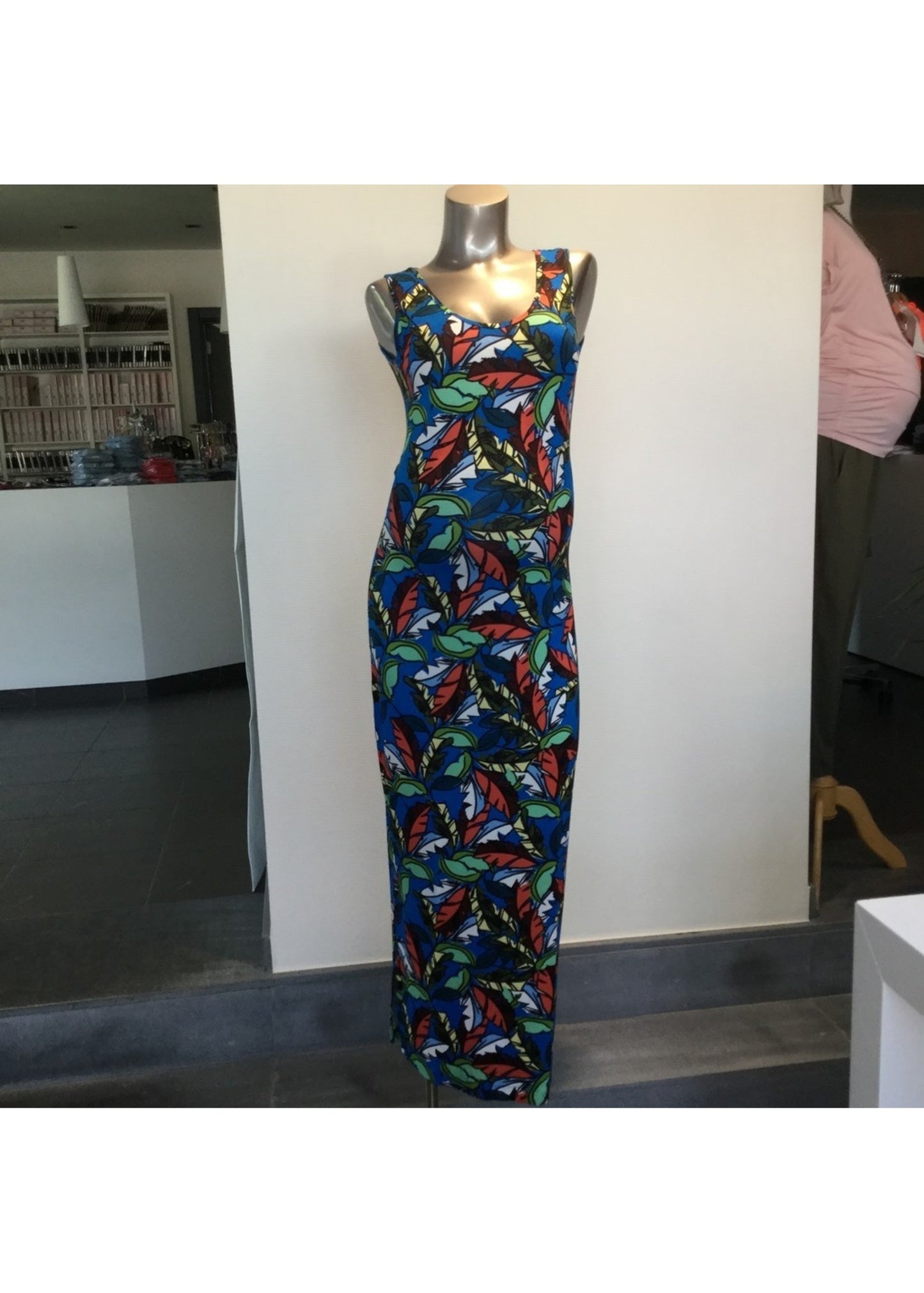 Fragile V-Neck Long Dress Sleeveless