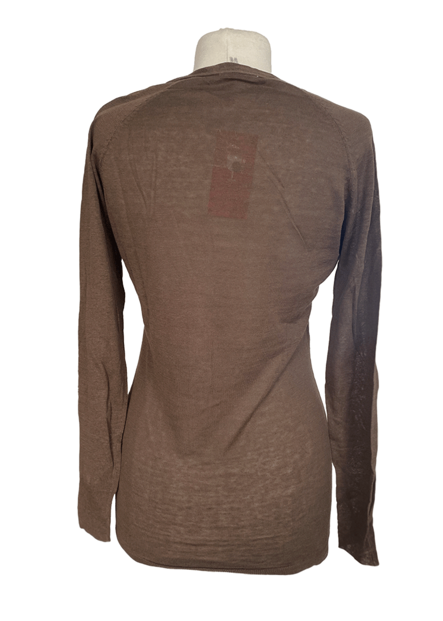 FRAGILE Round Neck CARDIGAN Silk Tobbacco