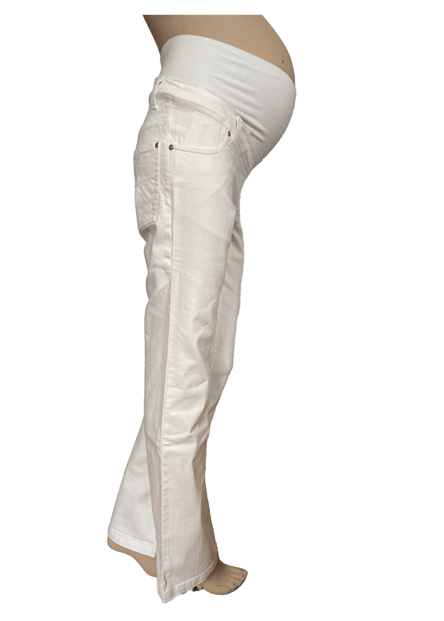 Fragile ZwangerschapsJEANS Fabiole WIT