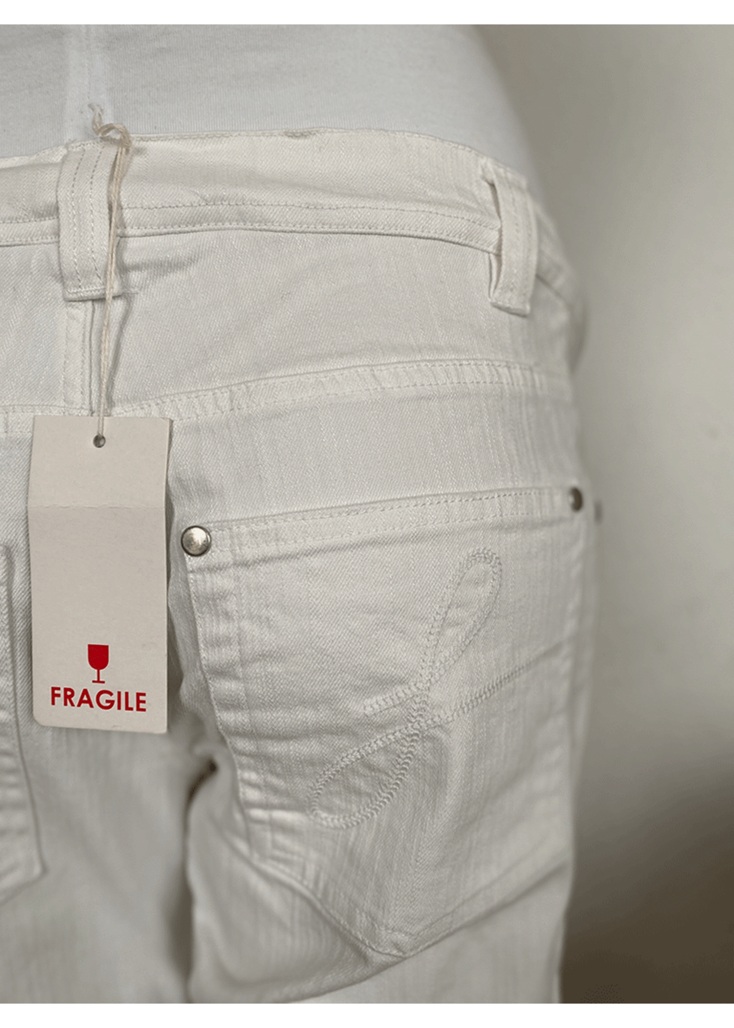 Fragile ZwangerschapsJEANS Fabiole WIT
