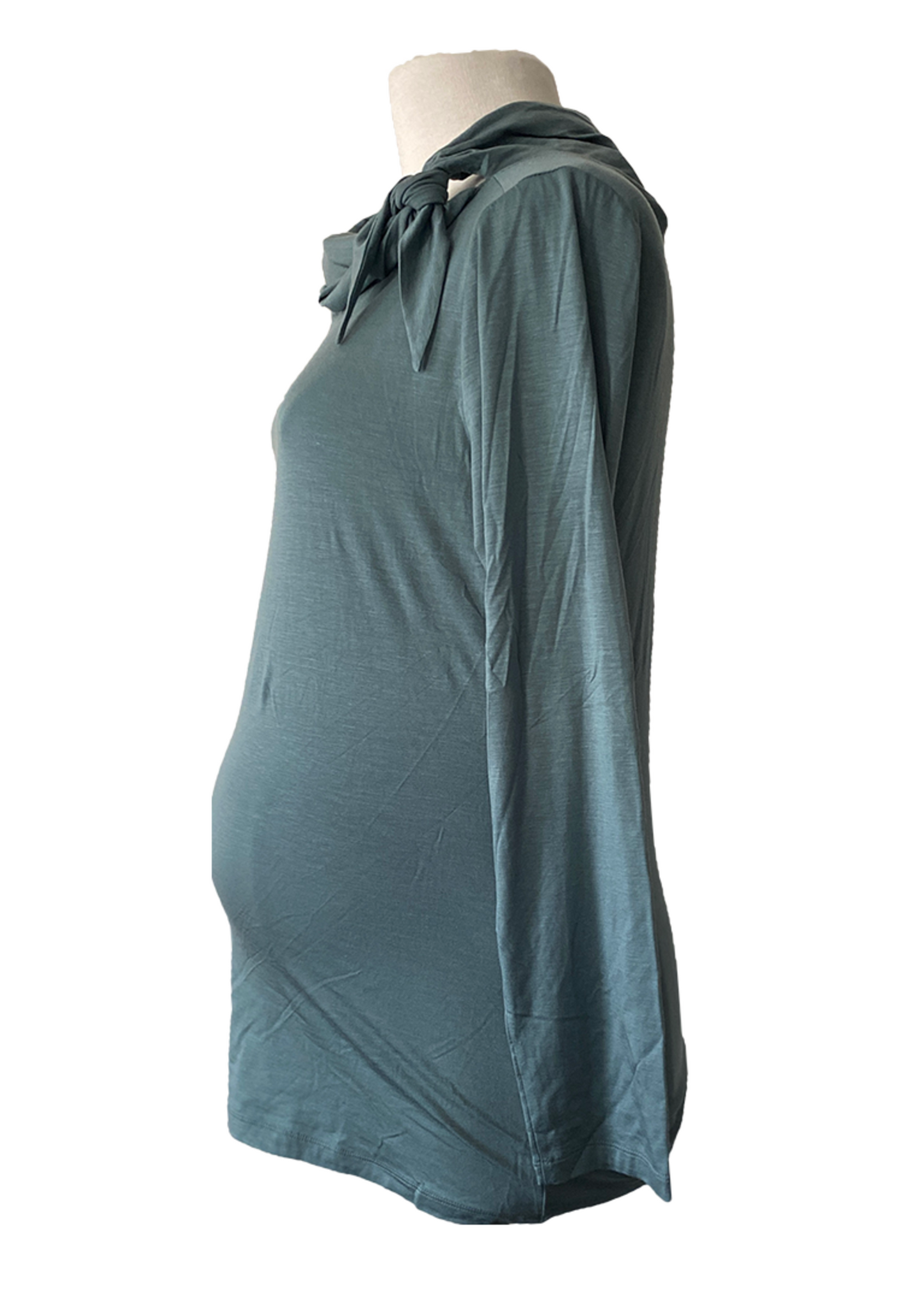 FRAGILE Zwangerschapstrui met sjieke hals en lange mouw blue-grey