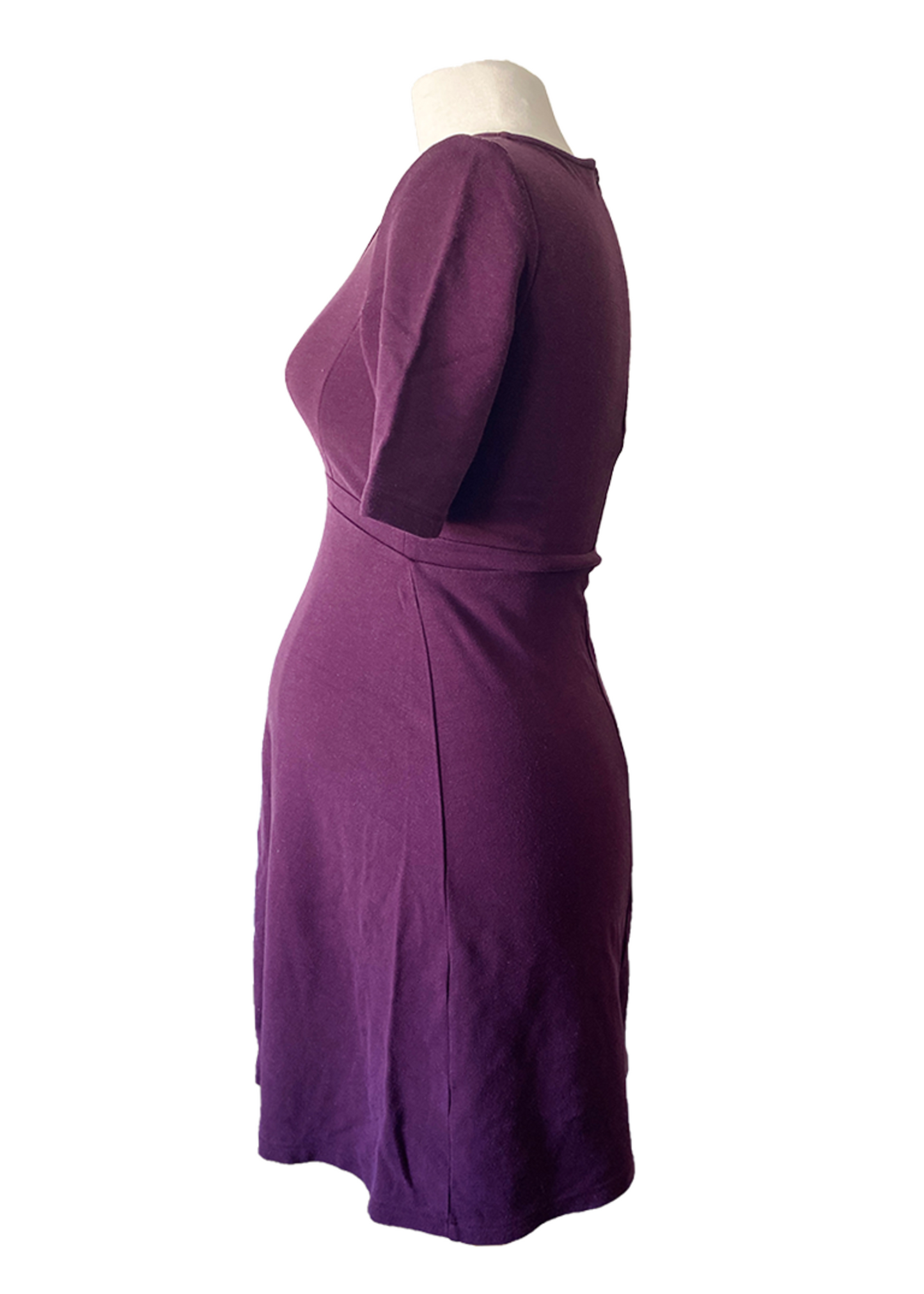 ISABELLA OLIVER Zwangerschapsjurk met korte mouw, paars - pre loved