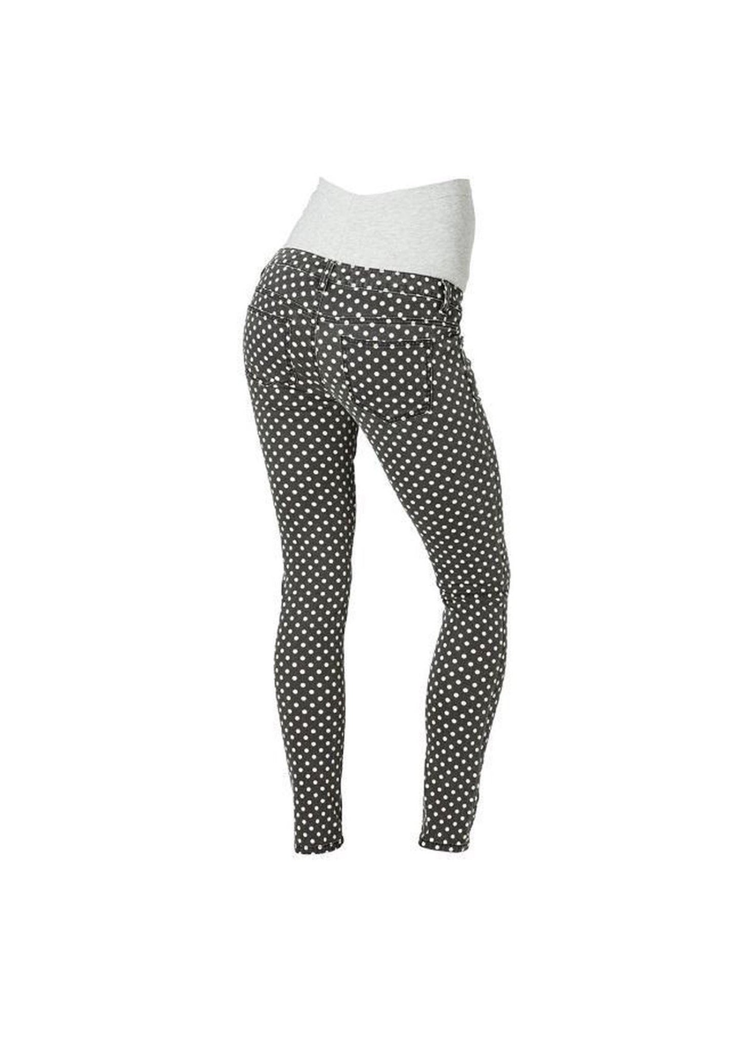 MAMALICIOUS Shelly Dot Slim Pant Black