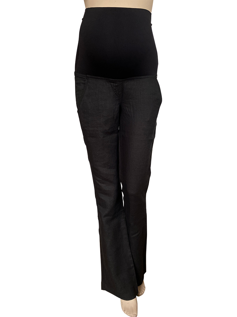 LINNEN BROEK 3146 zwart
