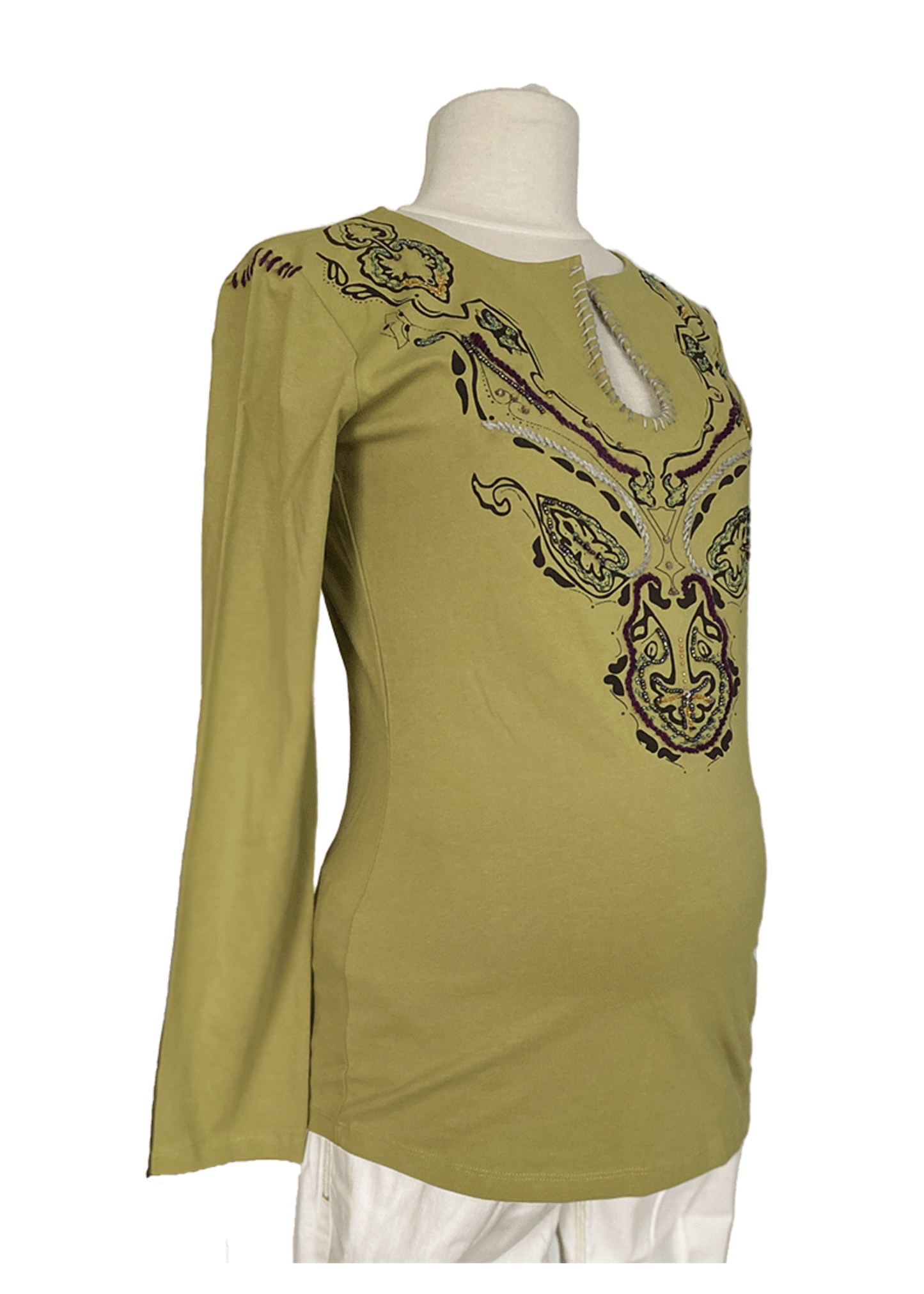 NOPPIES Shirt Lange Mouw Sarov Groen