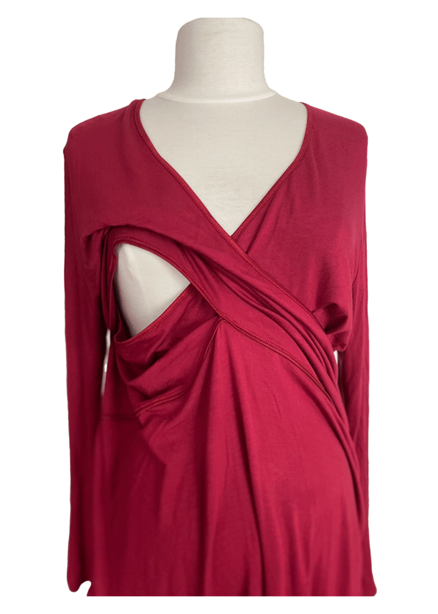 Paola Maria Voedingsjurk, Nursing Dress Angel Bordeaux