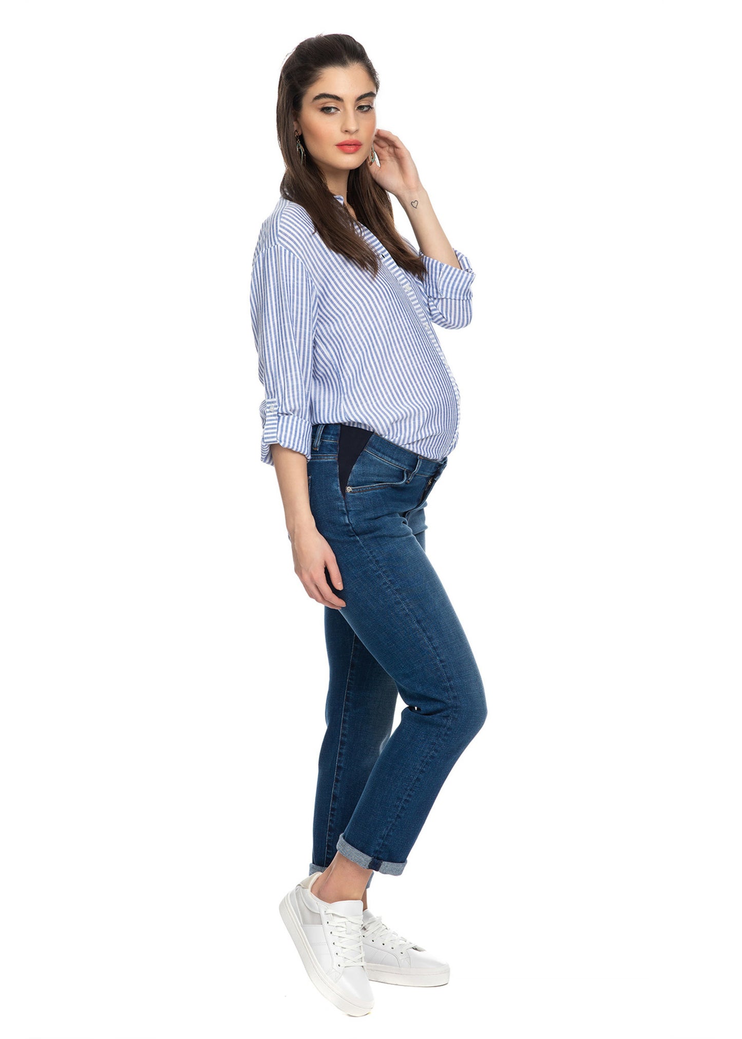 PIETRO BRUNELLI ZWANGERSCHAPSJEANS BOYFRIEND JEANS