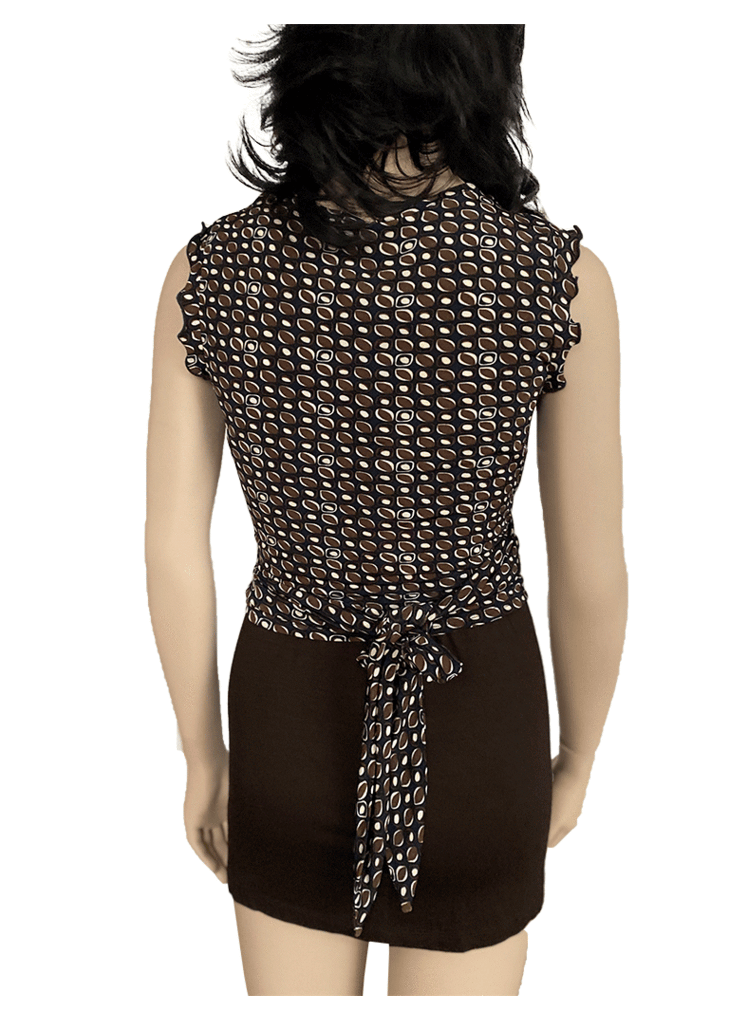 QUEEN MUM Wrap top met print