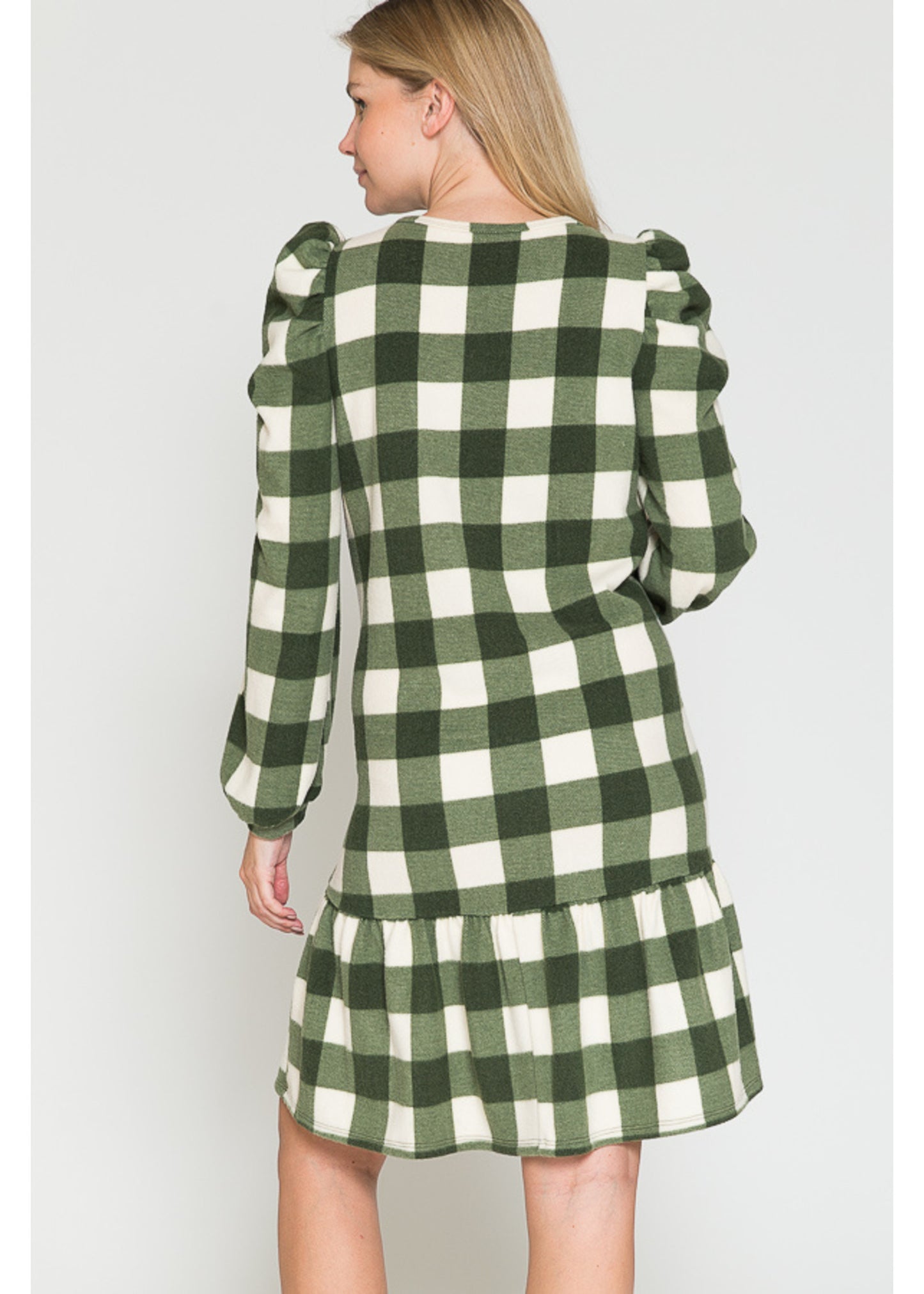 Querentia Maternity Midi jurk met ruitjesprint