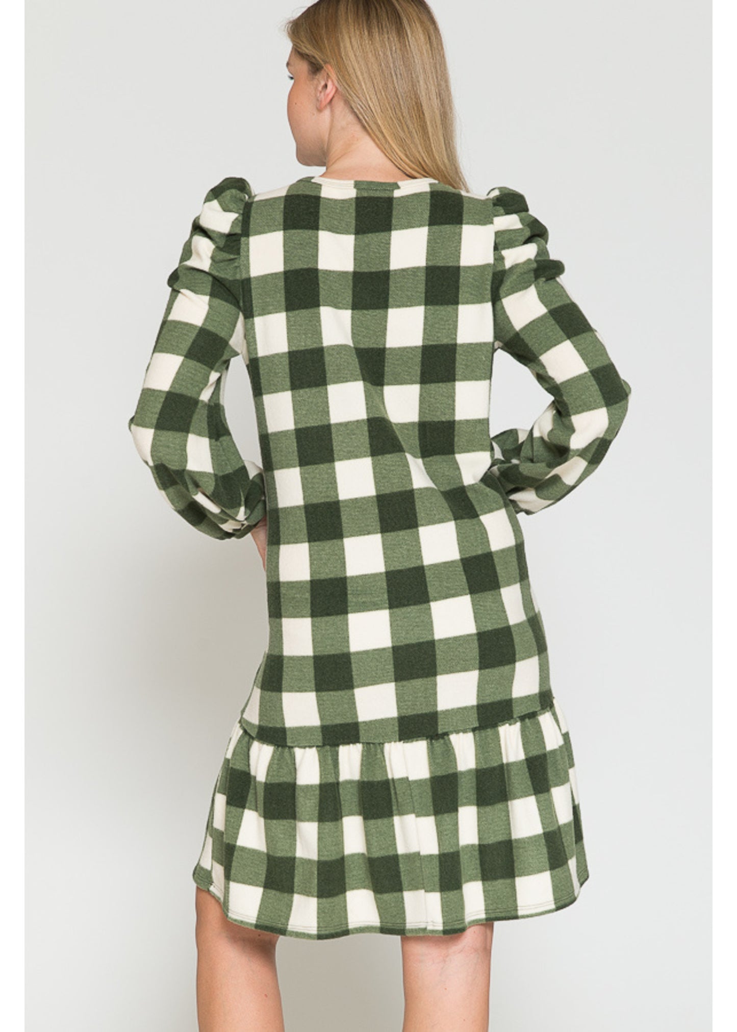 Querentia Maternity Midi jurk met ruitjesprint