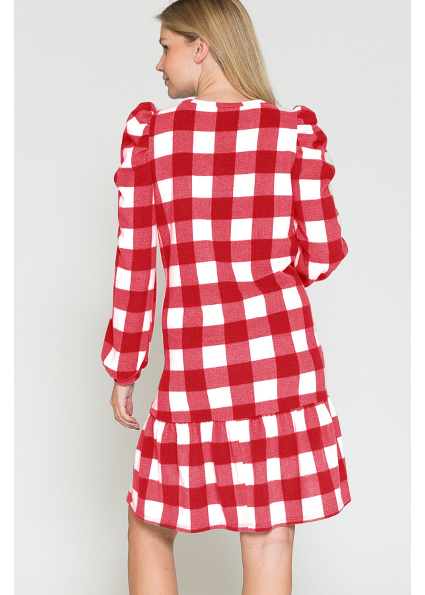 Querentia Maternity Midi jurk met ruitjesprint