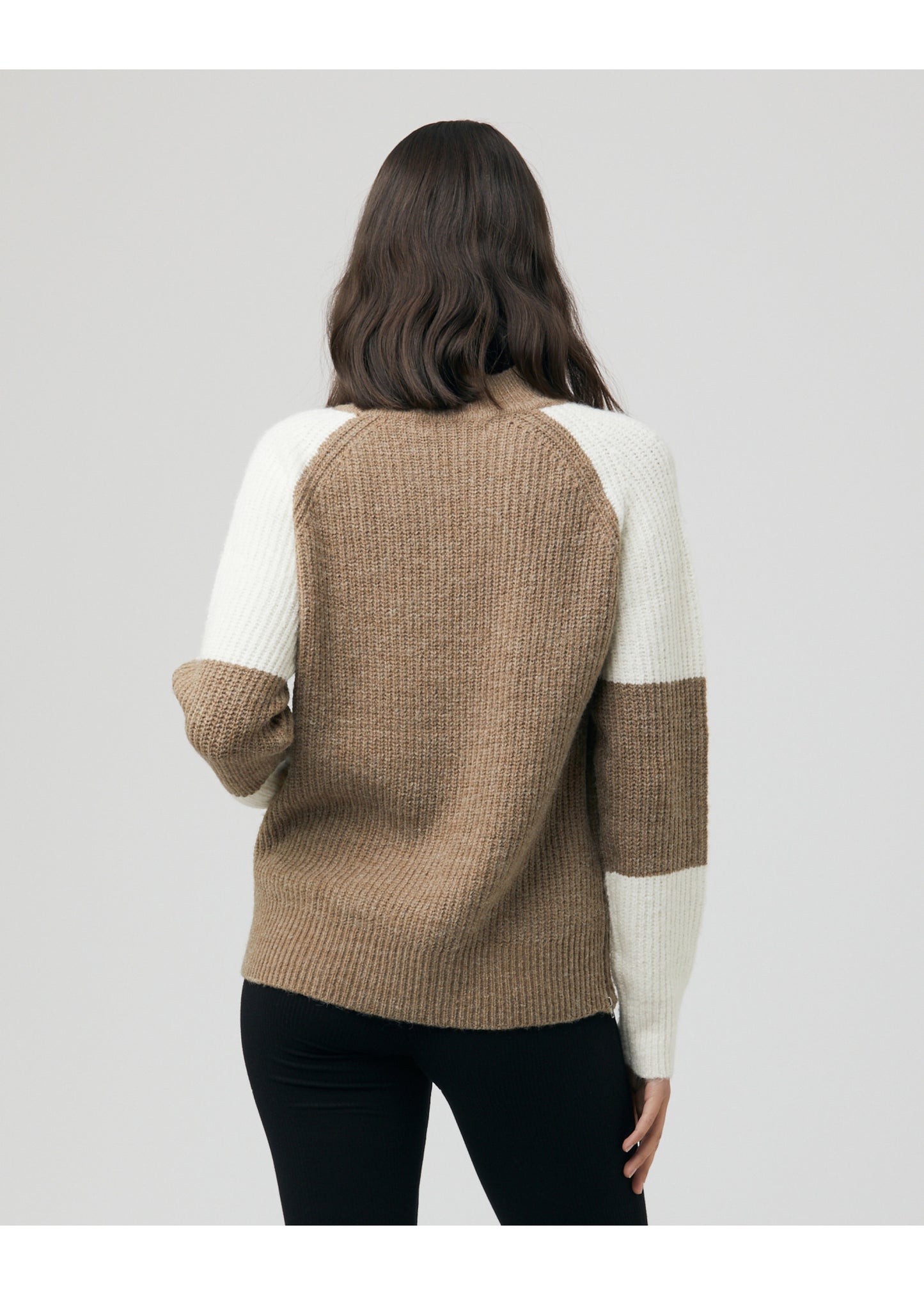 RIPE Colour Block Nursing KnitOlive / Off White