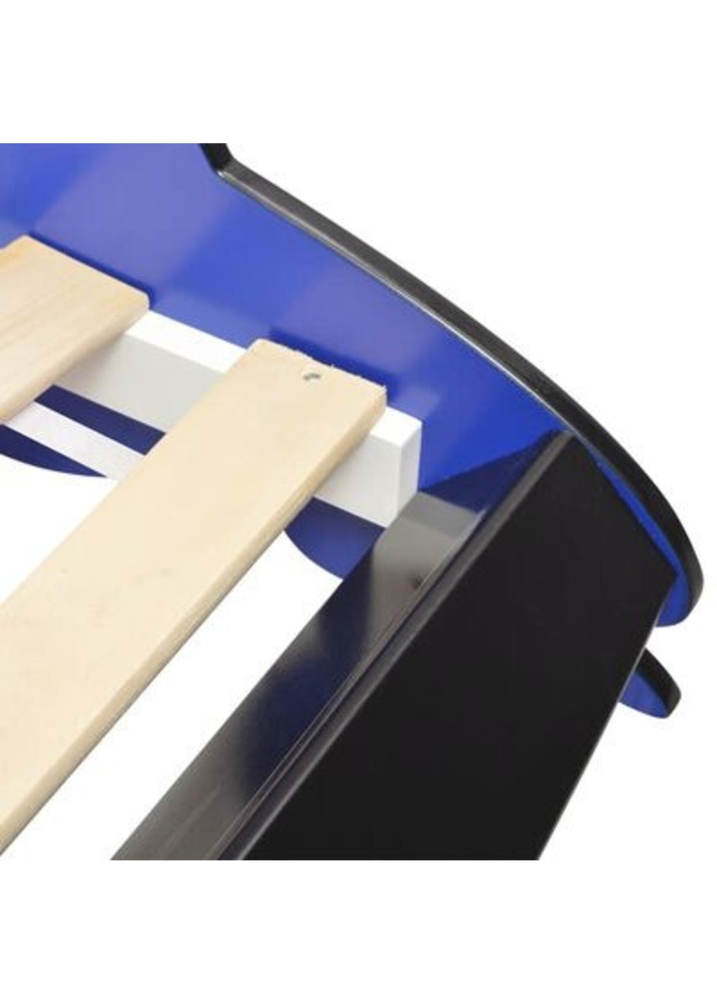 vidaXL Kinderbed raceauto met LED-verlichting blauw 90x200 cm
