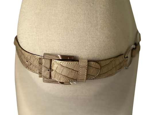 M&M Riem met metal detail, echte leer