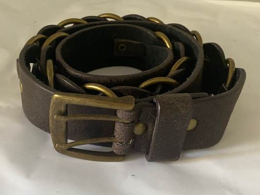 QUEEN MUM Riem Echte leer met veel metal details