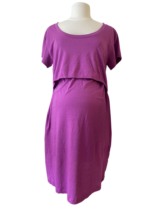 Boob Nursing Smock Top Katia 00249 Eggplant