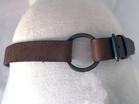 Riem Bruin, echt leer SMALL  BELT - 105