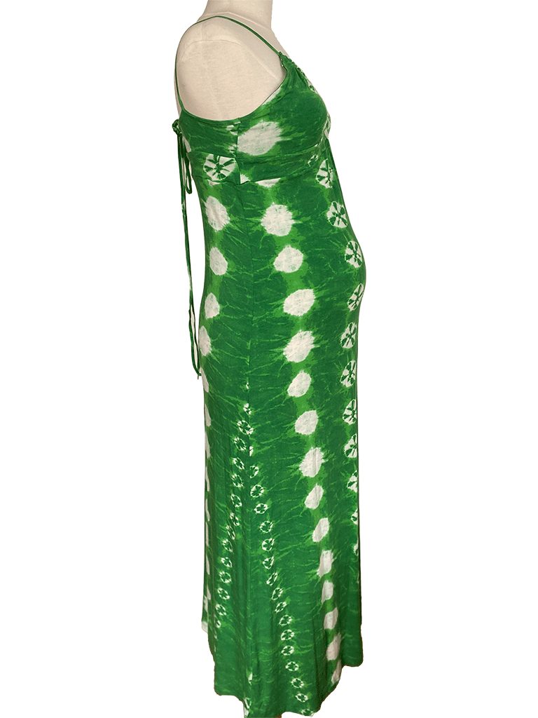 QUEEN MUM Zwangerschapsjurk Maternity dress GREEN PRINT