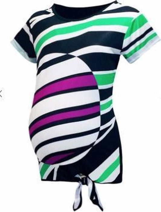 Love2Wait Shirt Knot Striped-Dessin Multikleur