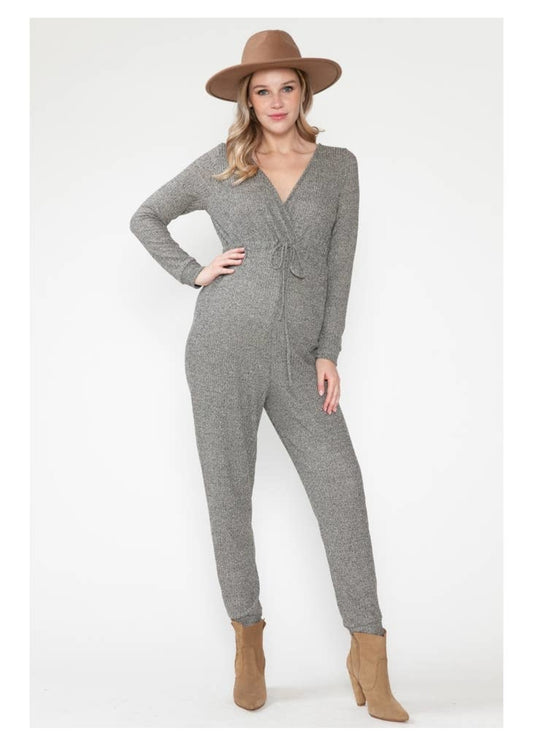 Querentia Jumpsuit met lange mouwen V hals