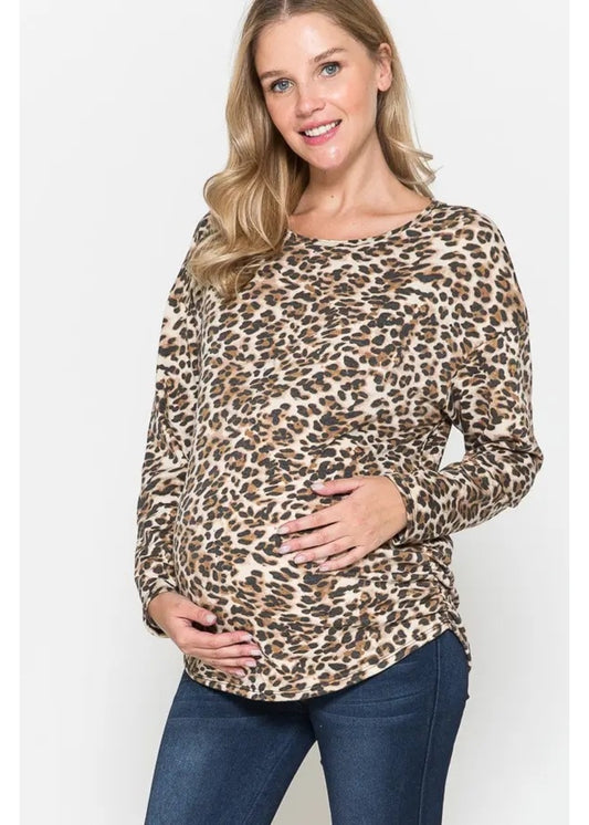 Querentia Maternity Trui Animal Print met lange mouwen