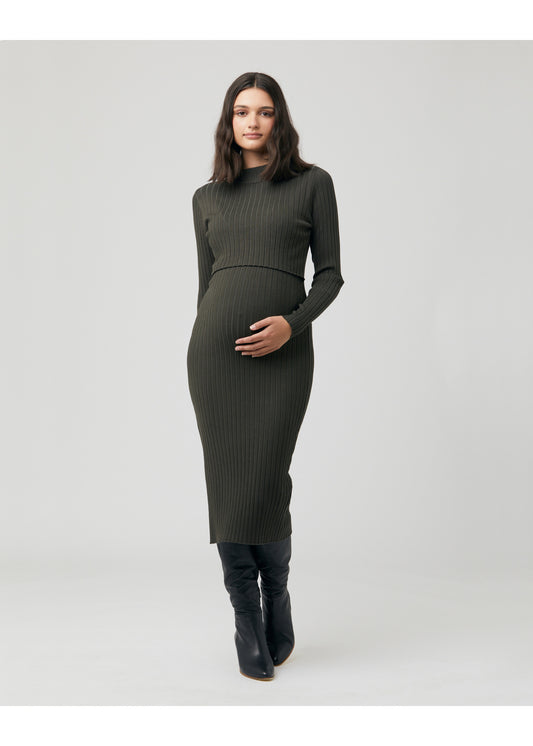 RIPE Nella Nursing Rib Knit Dress