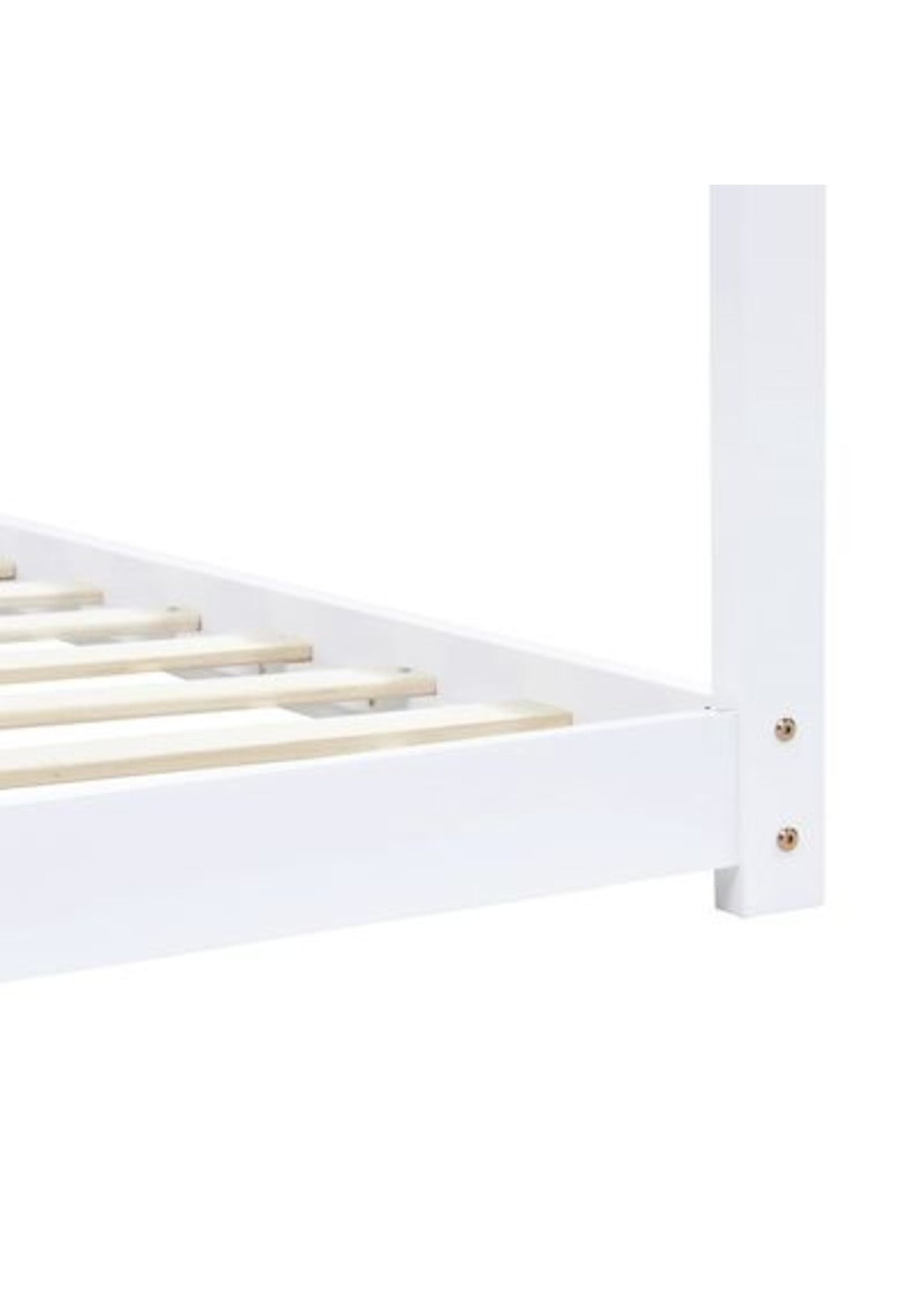 vidaXL Kinderbedframe massief grenenhout wit 90x200 cm